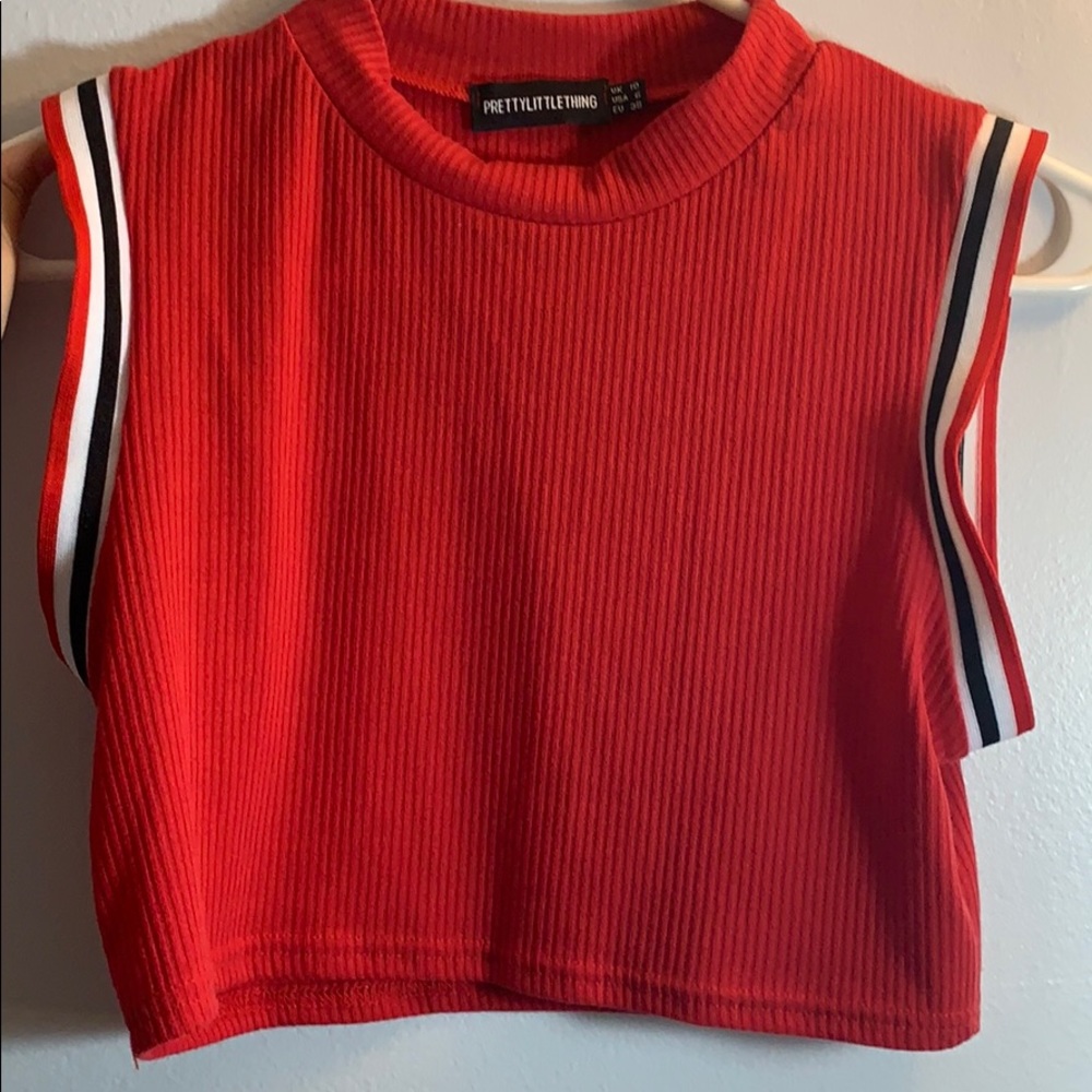 Pretty little thing mock neck crop top